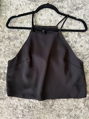 Forever 21 Black Halter Crop Top